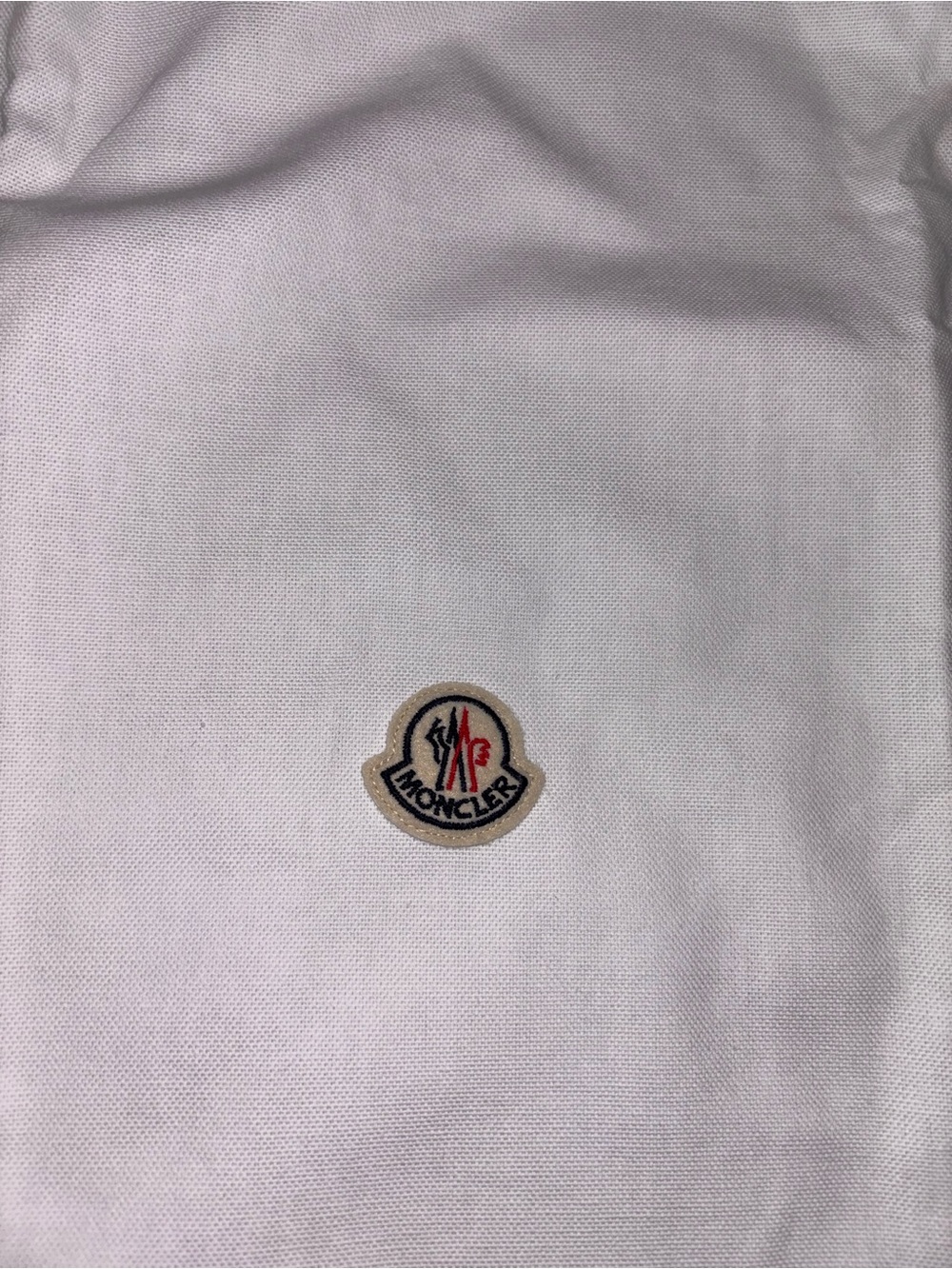 Moncler Large White Drawstring Dust Bag Storage Bag 22” x 26”